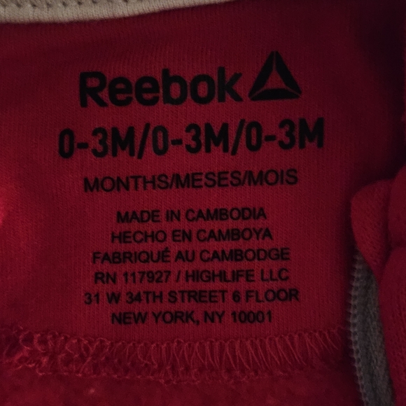 Reebok Red Kids One Piece - Picture 5 of 8